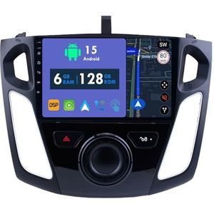 RoverOne Autoradio GPS voor Ford Focus 3 III 2012 2013 2014 2015 Carplay Android Auto Stereo Hoofdeenheid Bluetooth WiFi Radio Speler Sat Navigatie