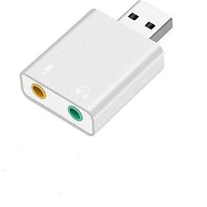 asbter USB externe geluidskaart voor computer, notebook, tablet-pc, MacBook, PS4, Xbox One enz., plug and play
