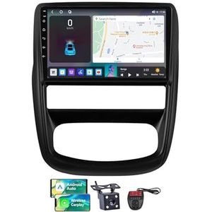 Android 13 Autoradio 2 DIN Compatibel met Renault Duster 1 2010-2015 9 Inch Screen Carplay en Android Auto met Bluetooth 5.0/FM RDS/Bediening op het stuur/Achteruitrijcamera(NF-4)