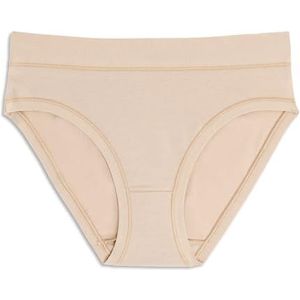 Cotonella, Slip van zacht bi-elastisch katoen - comfortabele slip met gemiddelde heup en hoge taille - 3 stuks - Art. GD019K3, Beige, 5/XL