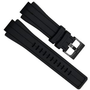 dayeer Waterdichte siliconen sporthorlogeband voor Timex WATCHT2N720 T2N721 TW2T76300 horlogeband met schroeven (Color : Black Orange Black, Size : 24-16mm)