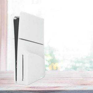 Siliconen hoes voor PS5 Slank, stofhoes, anti-kras stofdichte beschermplaten, skin shell zijplaten, vervanging stofdichte accessoires (wit)