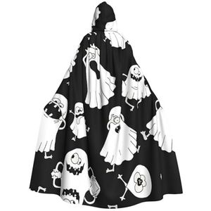 MDATT Grappige witte geest mantel met capuchon - perfect voor Halloween en cosplay, halloweencadeau, unisex!