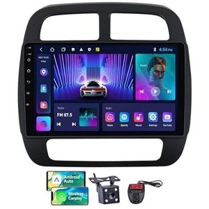 Android 13 Autoradio 2 DIN Compatibel met Renault K-ZE 2015-2019 9 Inch Screen Carplay en Android Auto met Bluetooth 5.0/FM RDS/Bediening op het stuur/Achteruitrijcamera(NF-1)