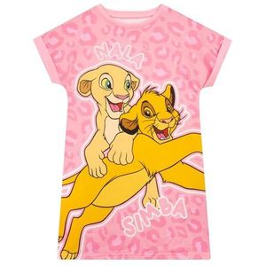 Disney The Lion King Meisjes Nachthemd | Nala En Simba Nachtjapon Voor Meisjes | Zomerse Nachtkleding | 92 Roze