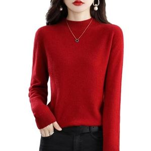 Cashmere Sweaters For Women, Cashmere Long Sleeve Sweaters Plus Size, Womens Cashmere Sweaters Fall 2023 (XL,Burgundy)