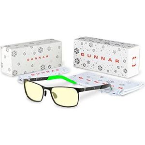 GUNNAR Gaming en computerbril|Holiday Bundle 2021 inclusief hardcase/brillenkoker|Razer RPG, Amber (Blokkeert 65% Blauw licht & 100% UV) Glazen| Blauw Licht Blokkerende Bril | Gepatenteerde lens