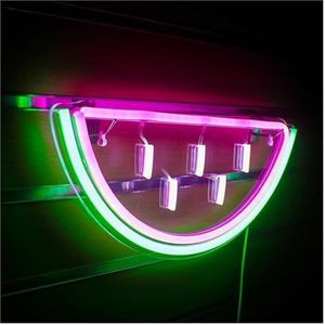 Hangende kunst neonreclames Fruit LED Neon Lamp Perzik Kers Vormige USB/Batterij Aangedreven Muur Haning Kunst Voor Winkel Party Room Decor - (Grootte : C)