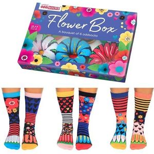 Oddsocks Flower Box Set van 6 bloemensokken in 37-42, meerkleurig