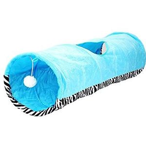 UpSoitech Kattentunnel Kattentunnel Kattentunnel Pet Tube Inklapbaar Speel Speelgoed Indoor Outdoor Toys voor Puzzel Uitoefenen van schuiltraining en rennen met leuke bal en 1 gat Speelgoed Voor Huisd