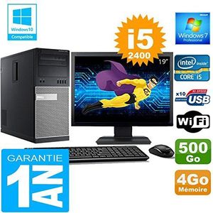 Dell PC Tour 7010 Core I5-2400 RAM 4 GB harde schijf 500 GB WiFi W7 scherm 19 inch (gereviseerd)