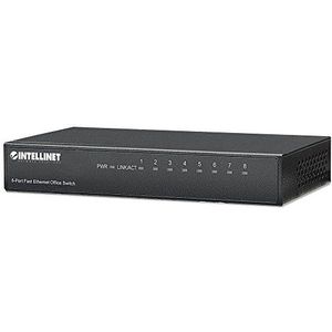 Intellinet 8-Port Fast Ethernet Office Switch Fast Ethernet (10/100) Zwart