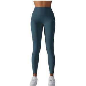 OXOLAMRIN Yogalegging voor dames, yoga- en fitnessleggings, geschikt voor hardlopen, fietsen, fitness, meerkleurig, verschillende maten, Whale Blue., XS