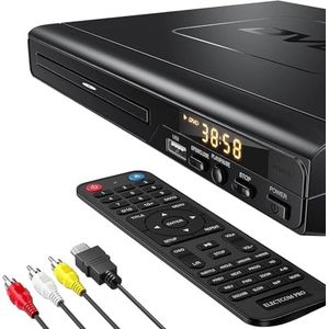 DVD-speler - DVD-speler met HDMI-kabel voor tv, multi-regio dvd-speler USB, dvd-spelers voor tv met afstandsbediening, cd-speler