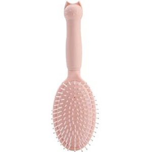 Roze Kat Luchtkussen Kam Vrouwen Hoofdhuid Massage Kammen Meisjes Antistatische Nat Krullend Ontwarren Haar Borstel Thuis Salon styling Tools(Oval air comb)
