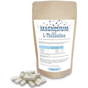Magnesium - malaat en citraat, vitamine B6 en L-threonine 360 capsules 3 x maandvoorraad - ondersteunen de energieproductie op cellulair niveau en bevorderen de spier- en zenuwfunctie veganistisch