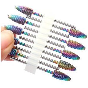 Nagelboorset, Nagelboortjesset for manicure, verpakking van 10 stuks Carbide aardbeinagelboortjes for manicure Gellak verwijderen Multicolor(No16 10pc(r3))