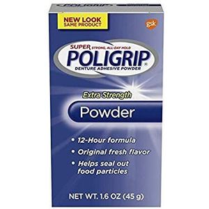 PoliGrip Super Denture Adhesive Powder, Extra Strength, 400 ml