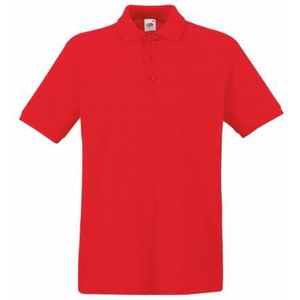 Fruit van de Loom Heren 100% Katoen* Premium Polo Shirt Drie Knopen Knoopsluiting Met Zelfkleurige Knopen