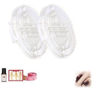 Meridian Brush Massage Brush, Beauty Salon Professional Custom Meridian Brush, Meridian Brush Massage Body Brush,Meridian Massage Brush,Full Body Relaxation Comb (White,2pcs+1pcsessential oil)
