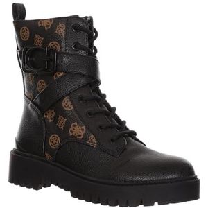 GUESS Orana Combat Boot voor dames, Zwart bruin, 41 EU