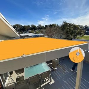 NAKAGSHI Zonnezeil, geel, 2,5 x 3,5 m, rechthoekig zonnezeil, waterdicht, uv-bescherming 95%, geschikt voor tuin, outdoor, terras, balkon, gepersonaliseerd