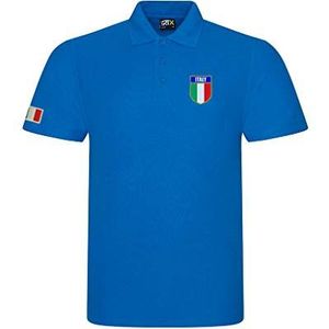 Super Lemon Italy Rugby Polo - Retro Vintage Blauw voor Mannen & Vrouwen | Maten XS tot 7XL | Perfect voor Italiaanse Rugby Fans, 6 Nations & World Cup, Blauw, L