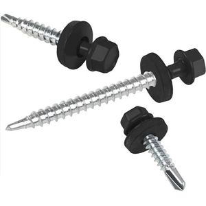 PAROTEC - Trapeziumplatschroeven - Donkerbruin - Zelfborend - 4,8 mm x 25 mm - 250 stuks