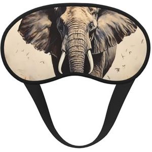 Olifant schilderij slaapmasker voor vrouwen meisjes mannen zacht comfortabel oogmasker met verstelbare riem verduisterende oogslaap schaduwhoes voor reizen yoga dutje ploegendienst werk