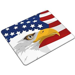 9.8 ''X11.8'' Muismat, Custom Design USA Eagle Flag Mousepads met Rubber Base Duurzaam Gestikte Randen Muismatten voor Office Gaming Laptop Computer