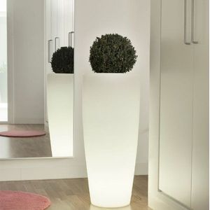 Bamboe Light bloempot, verlicht, 12 l, diameter 40 cm, wit