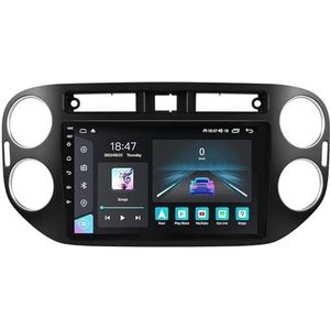 Android 14 autoradio voor VW Volkswagen Tiguan 1(2006-2016) Carplay Wireless Android Auto,Dubbel Din autoradio 9 Inch met Navigatie Bluetooth WiFi GPS HiFi RDS/FM+AHD(A1 1G+32G)