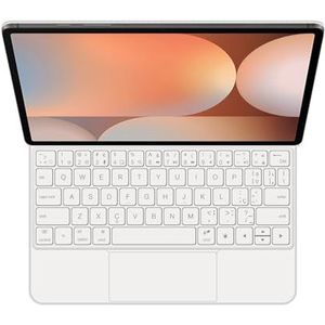 GUPENAA Toetsenbordhoes voor Samsung Galaxy Tab S10 Ultra 14.6'' 2024 (SM-X920), Magische Zwevende Cantileverstandaard, 7 Kleuren Achtergrondverlichting, Ingebouwd trackpad,Wit,Portuguese