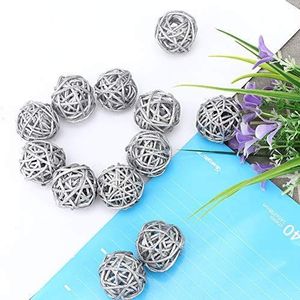 Rotan bal op stok set van 10 - Frosted lichtroze decoratie - : De online Bloemen
