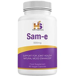 Sam-e 500 mg, L-Methionine - Verbetert de Positieve Stemming en het Gewrichtscomfort, Veganistisch, Glutenvrij, Sojavrij, 2 Maanden Voorraad