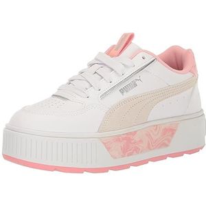 PUMA Karmen Rebelle She Moves Us Sneakers voor dames, Puma White Peach Smoothie, 39 EU