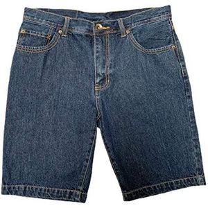 Mian Heren Jeans Shorts Katoen Korte Broek Maat 32 34 36 38 40 42, blauw, 36