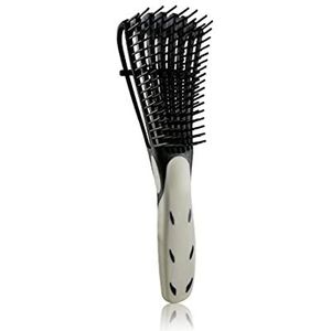 1 stuk hoofdhuid massage kam haarborstel vrouwen ontwarren haarborstel anti-knopen haarborstel acht rijen kamtanden type kam (zwart-wit)