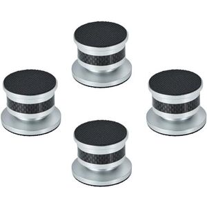 Pailvens Speaker Spikes Set van 4, innovatieve afscherming van koolstofvezels, zilver