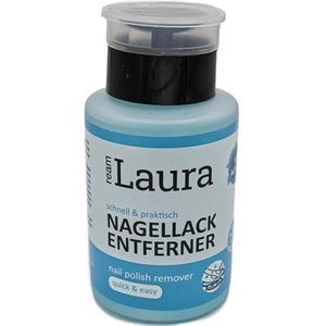ream Laura nagellakverwijderaar met pompkop, met aceton voor hardnekkige lakken en bijzonder snelle en residuvrije reinigingsresultaten, 200 ml, fles vrij van microplastic