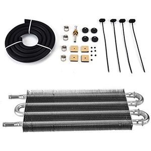 Automotive Power Stuering Oil Cooler Kit, Buis en Fin Transmission Cooler Auto 4 Rij Afstandsbediening Auto-Handmatige Radiator Converter