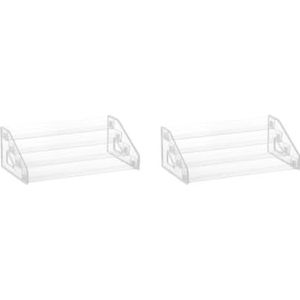 2 set Nagellak Organizer Plank Display Rack Stand voor Counter Top Badkamer 4 Tiers