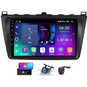 Android 13 GPS-Autoradio voor Mazda 6 Ⅱ GH 2007-2012 9 inch Touchscreen met Bluetooth 5.0/SWC/FM RDS DAB+ Radio/Carplay Android Auto/DSP Video Stereo Speler + DVR Achtercamera(NF-1)