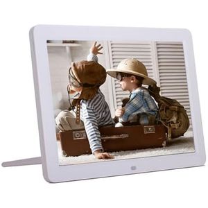 Digitale Fotolijst 12Inch LED Digitale Album 1280 * 800 Elektronische Fotolijst Afstandsbediening Verjaardag Kerstcadeaus Eenvoudig delen(White Frame)