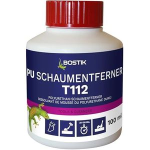 BOSTIK T112 PU-schuimverwijderaar, in water oplosbaar oplosmiddel, zeer effectief reinigingsmiddel, gebruiksklaar met praktische applicator, lost en verwijdert uitgehard PU-schuim en PU-lijm, 100 ml