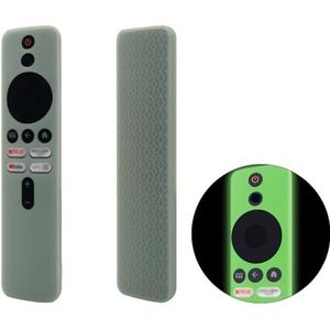 Btkigl Siliconen Afstandsbediening Case voor Xiaomi 2023 Mi 4K TV Box 2e Gen Anti-Drop Anti-Slip (Chartreuse)