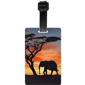 Bagagelabel voor koffer koffer tags identificatoren voor vrouwen mannen reizen snel spot bagage koffer Afrikaanse olifant