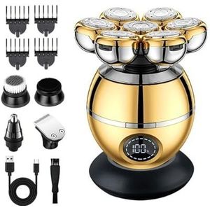 Elektrisch scheerapparaat voor mannen, elektrisch scheerapparaat voor heren, draagbaar USB-opladen, 5-in-1 baard en lichaamshaar, beautyset