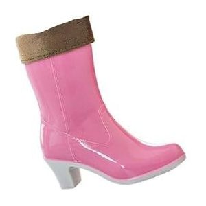 Waterdichte regenlaarzen for dames, halfhoge antislip regenlaarzen for dames, werklaarzen for buiten, tuinschoenen for nat weer, for tuinieren en buitenactiviteiten, duurzame en slipvaste zool, gemakk