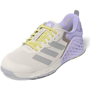 adidas Dropset 3 trainingssneakers voor dames, Krijtwit Halo Zilver Paars, 44 EU